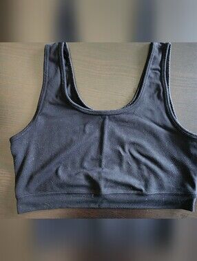 Roots Black Low-Impact Sports Bra | Nylon Spandex